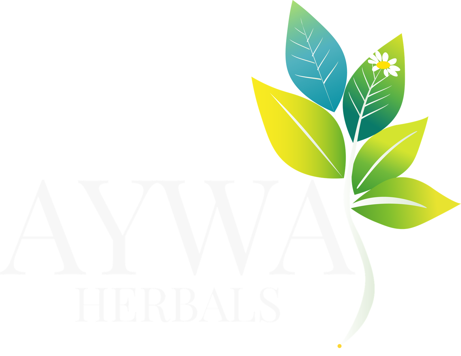 AYWA Herbals Logo White
