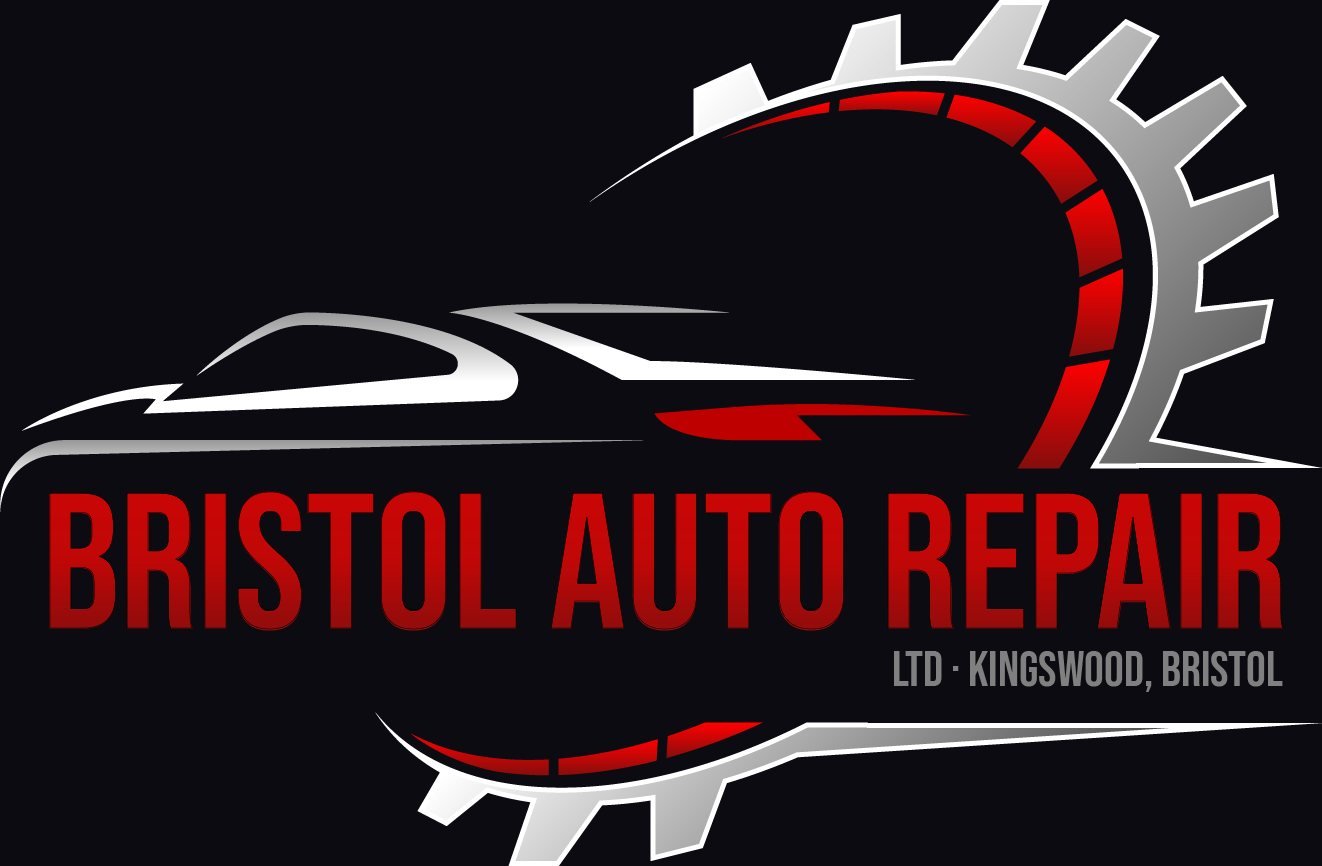Bristol Auto Repair logo with speed lines, gear arc and wrench