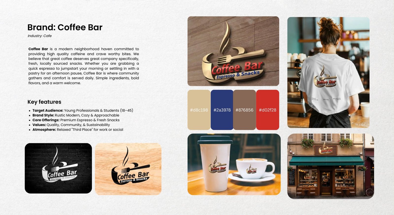 Coffee Bar brand overview board