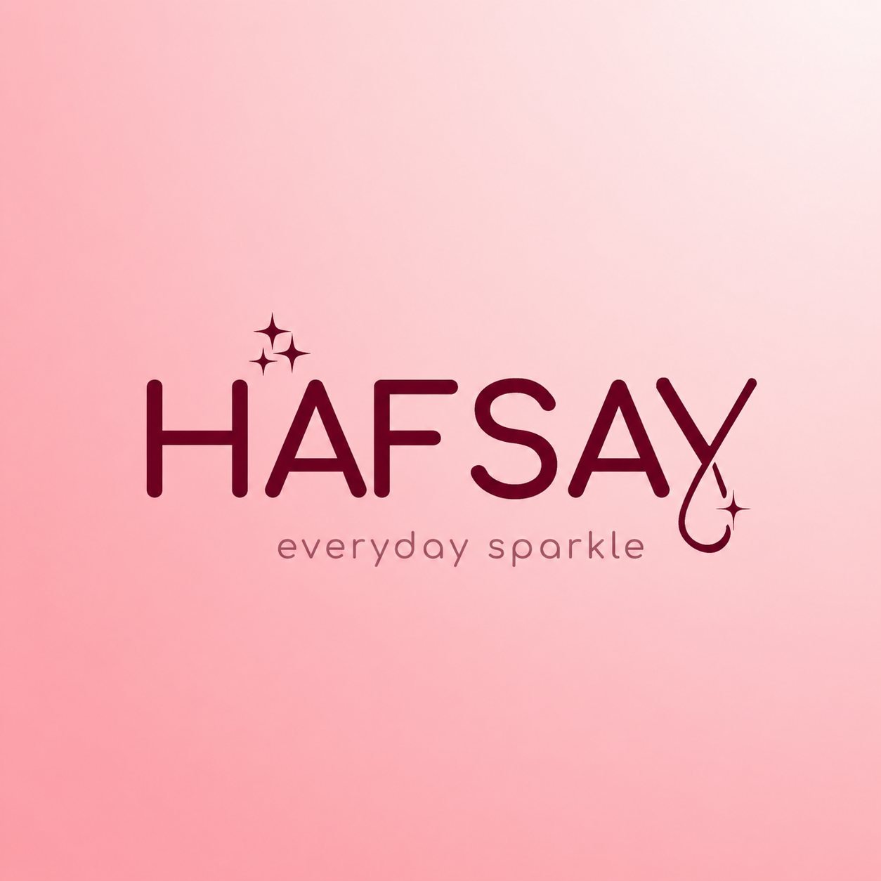HAFSAY logo on a blush gradient background