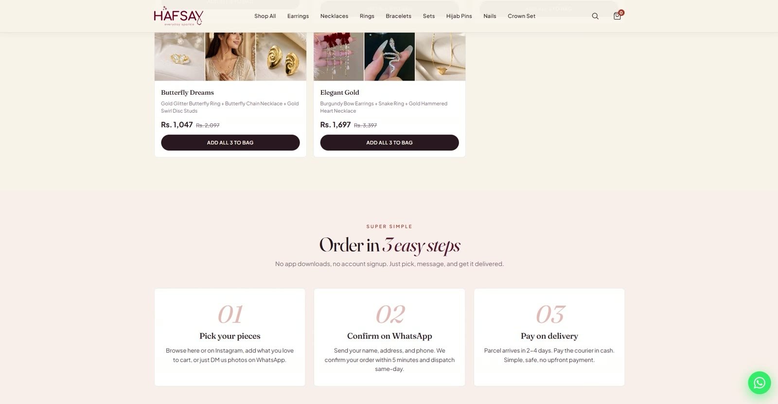 HAFSAY website three step ordering explainer