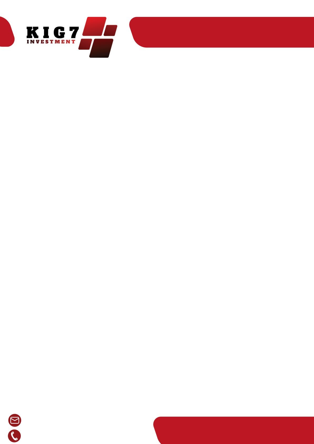 King7 Investment letterhead