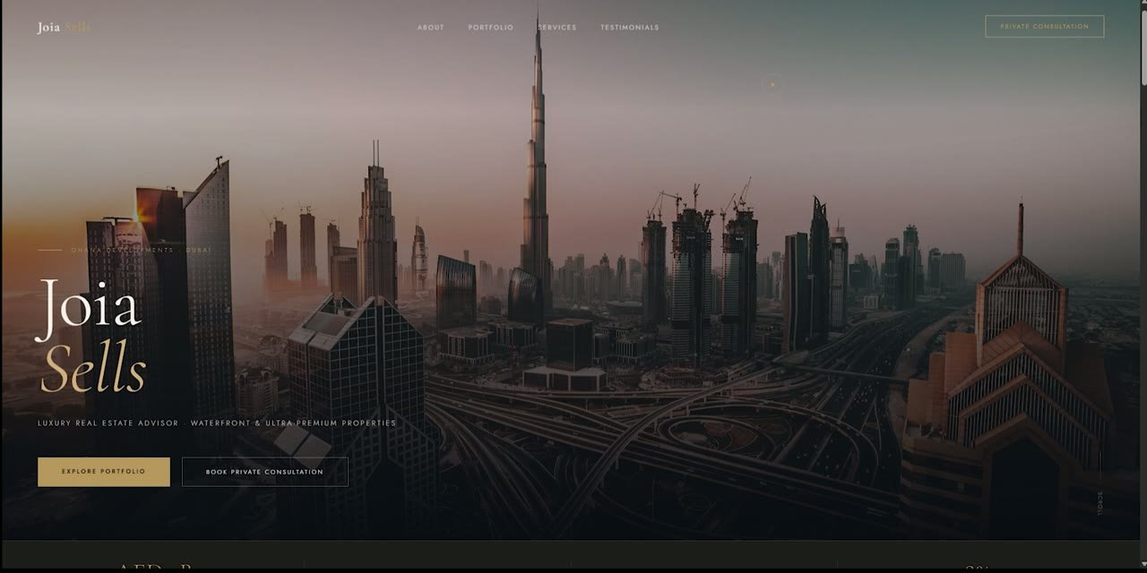Joia Sells website poster